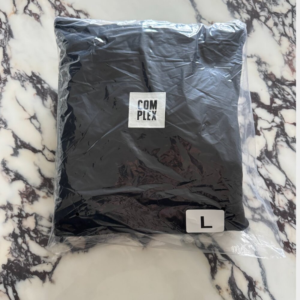 NWT Complex Embroidered Black Hoodie Size L.